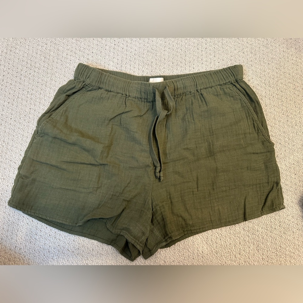 Wilfred Olive Green Sail Shorts